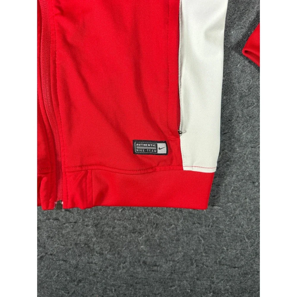 Nike Mens Dri-FIT Soccer Track Jacket Red White Full Zip 616605-657 Size M